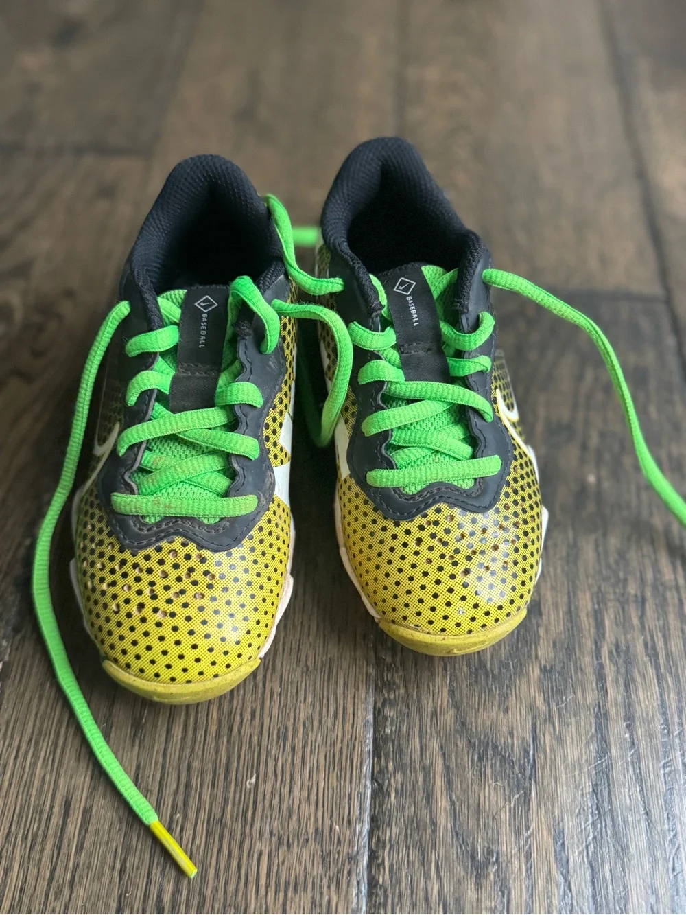 Nike Kids Yellow and Neon Green Soccer Sneakers